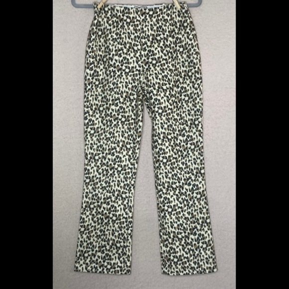 Tuckernuck Ashford Cropped Pants-Leopard Print-Women’s S-Business Casual-NEW-NWT - Picture 3 of 9
